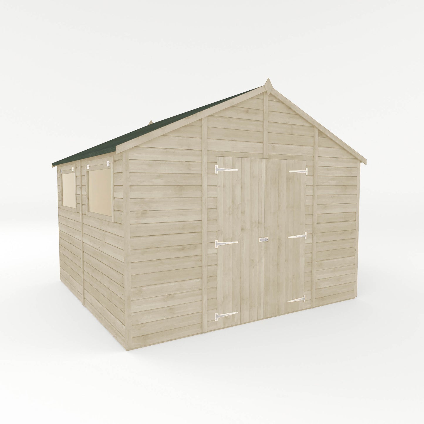10 x 10 Ready Painted Premium Shiplap Apex Workshop