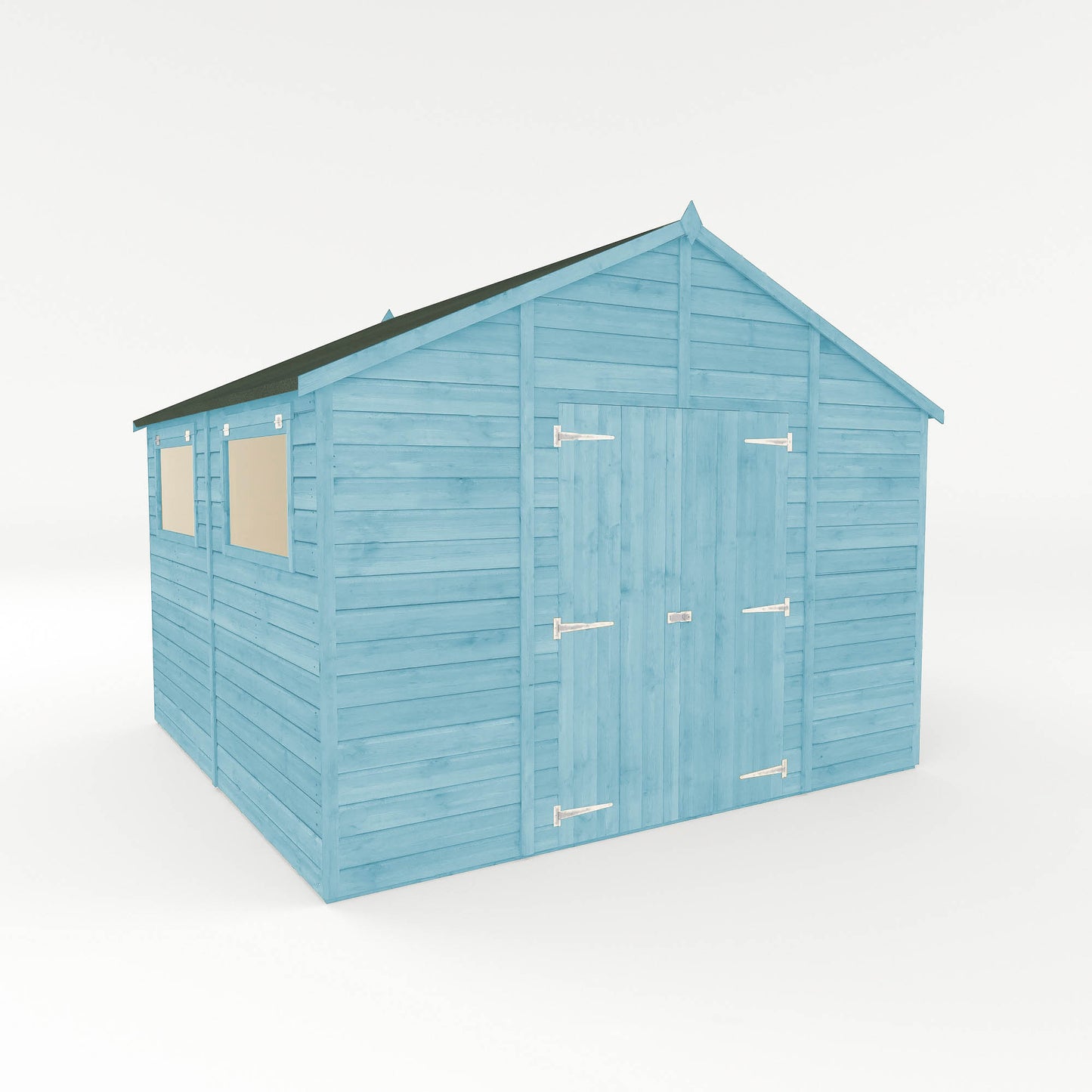 10 x 10 Ready Painted Premium Shiplap Apex Workshop