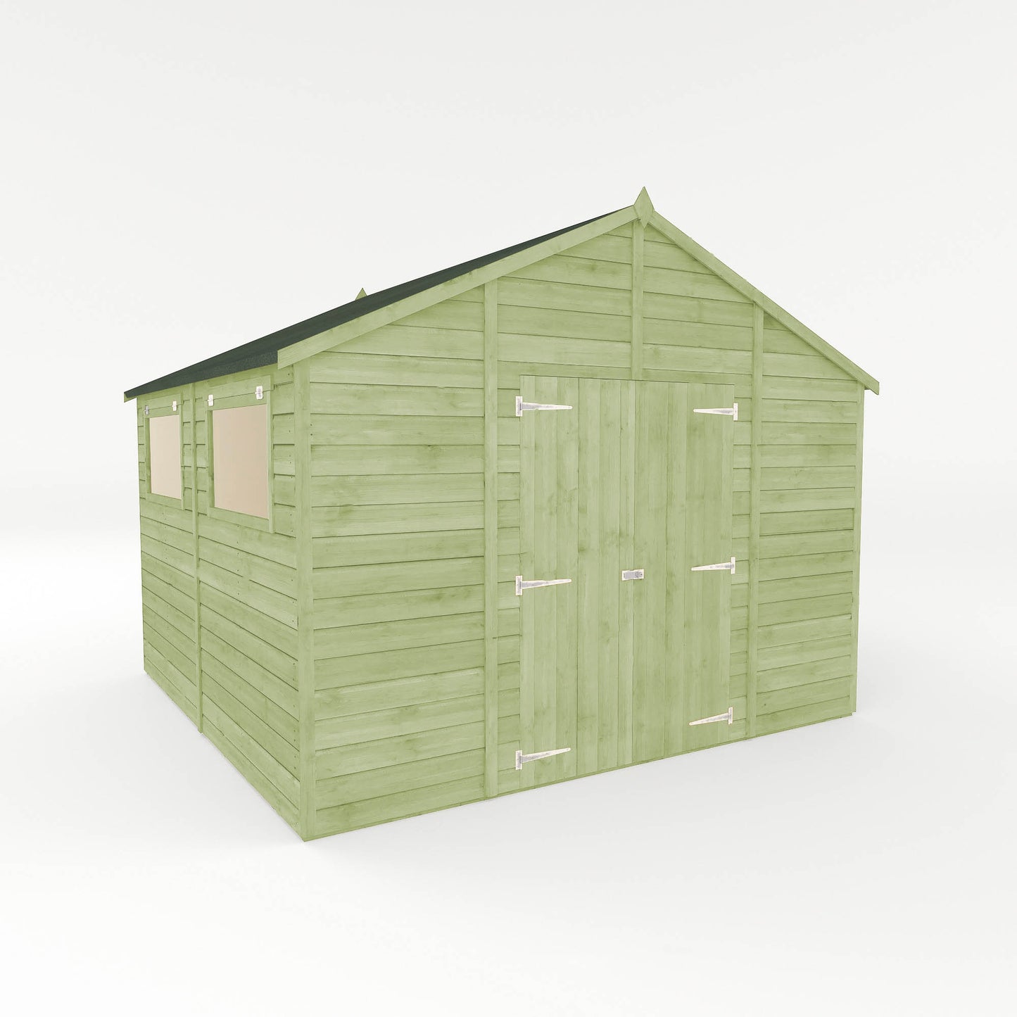 10 x 10 Ready Painted Premium Shiplap Apex Workshop