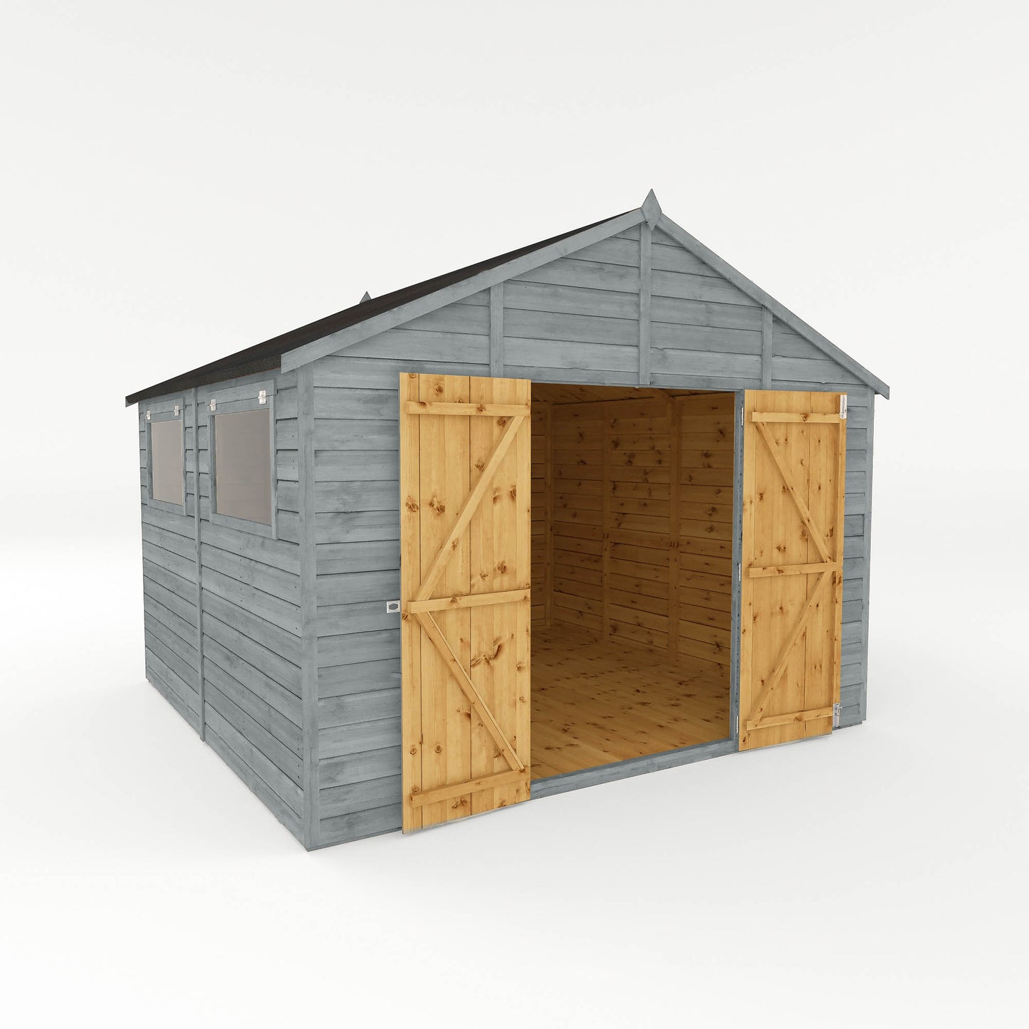 10 x 10 Ready Painted Premium Shiplap Apex Workshop