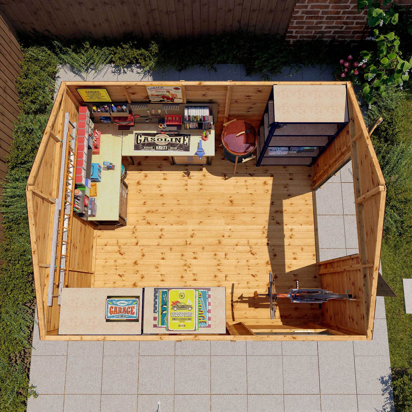 12 x 10 Ready Painted Premium Shiplap Apex Workshop