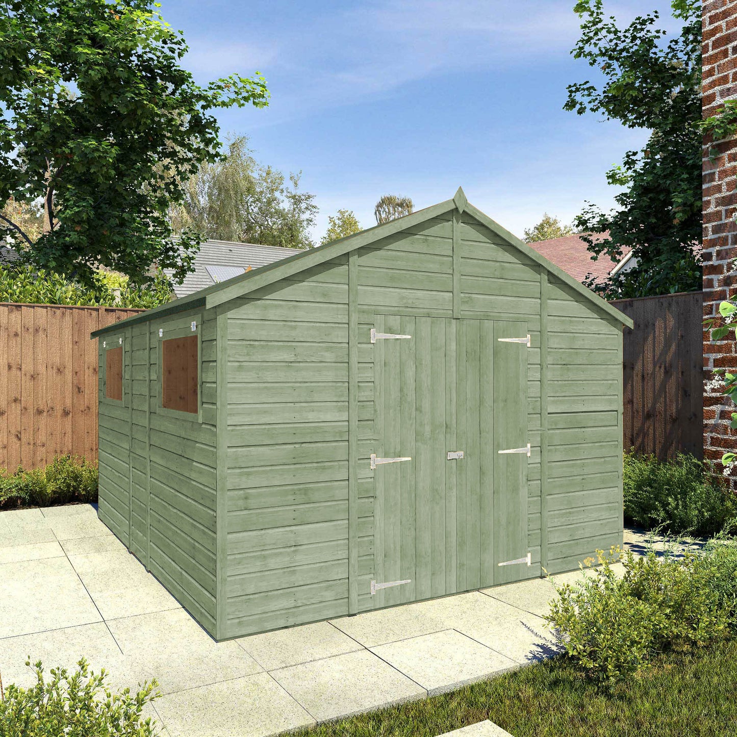 12 x 10 Ready Painted Premium Shiplap Apex Workshop