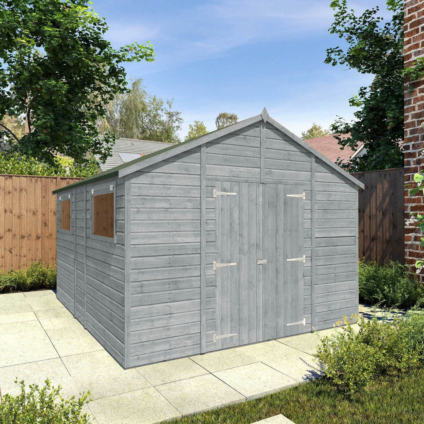 12 x 10 Ready Painted Premium Shiplap Apex Workshop
