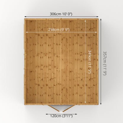 12 x 10 Ready Painted Premium Shiplap Apex Workshop