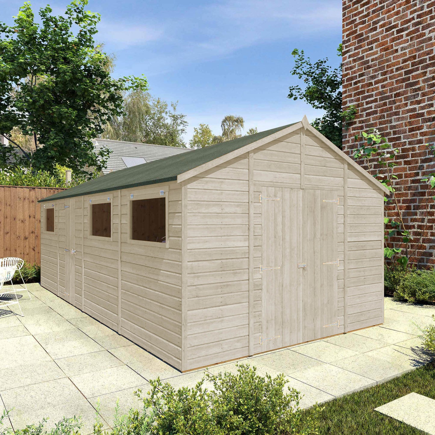 20 x 10 Ready Painted Premium Shiplap Apex Workshop