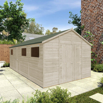 20 x 10 Ready Painted Premium Shiplap Apex Workshop