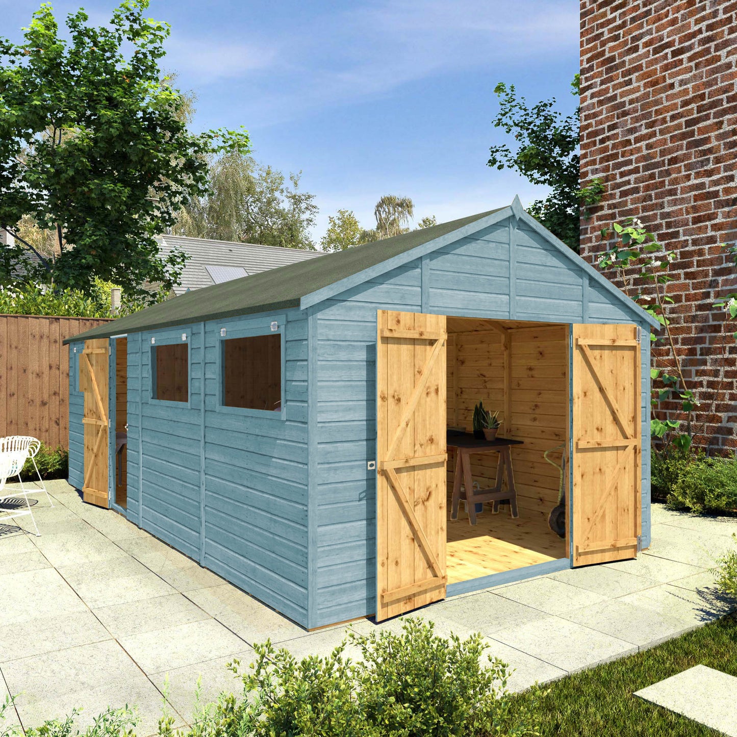 20 x 10 Ready Painted Premium Shiplap Apex Workshop