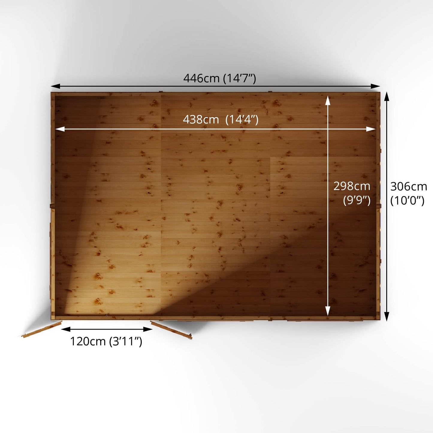 15 x 10 Ready Painted Premium Shiplap Reverse Apex Workshop