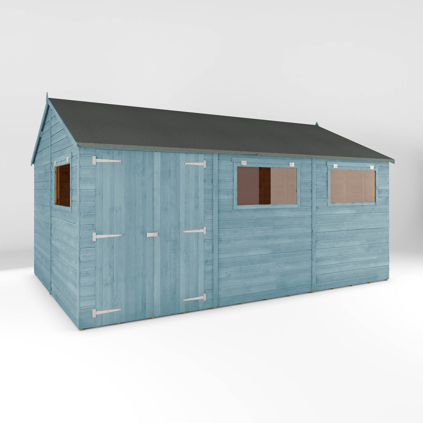15 x 10 Ready Painted Premium Shiplap Reverse Apex Workshop