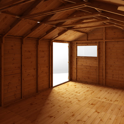 18 x 10 Ready Painted Premium Shiplap Reverse Apex Workshop