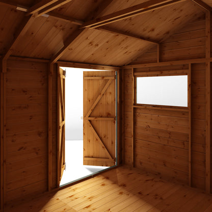 18 x 10 Ready Painted Premium Shiplap Reverse Apex Workshop