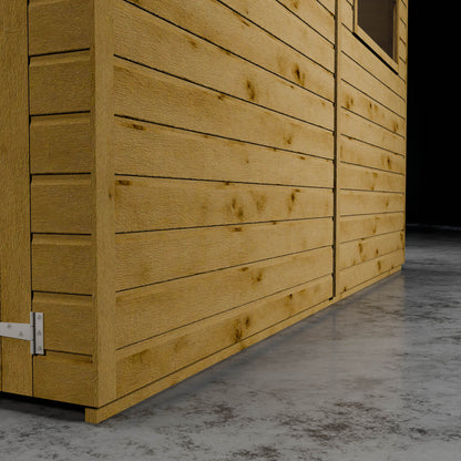 Wooden shiplap cladding of a Waltons shed