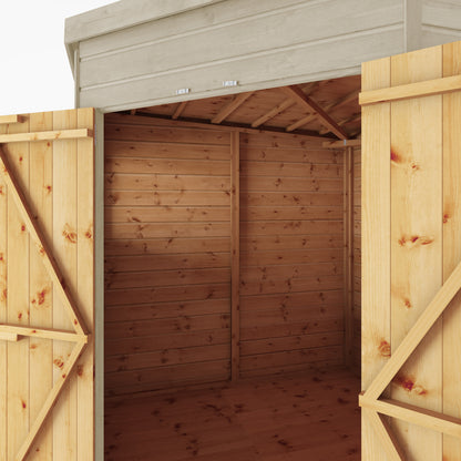 Refurbished Driftwood 7 x 7 Shiplap Corner Shed