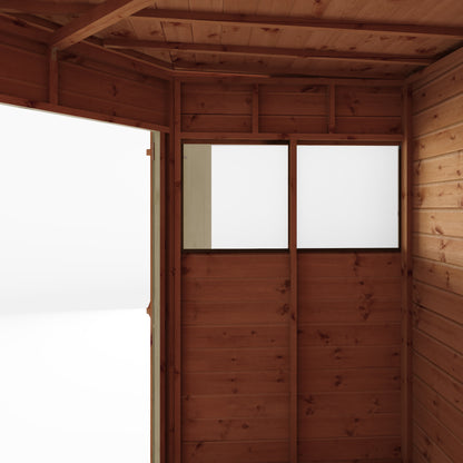 Refurbished Driftwood 7 x 7 Shiplap Corner Shed