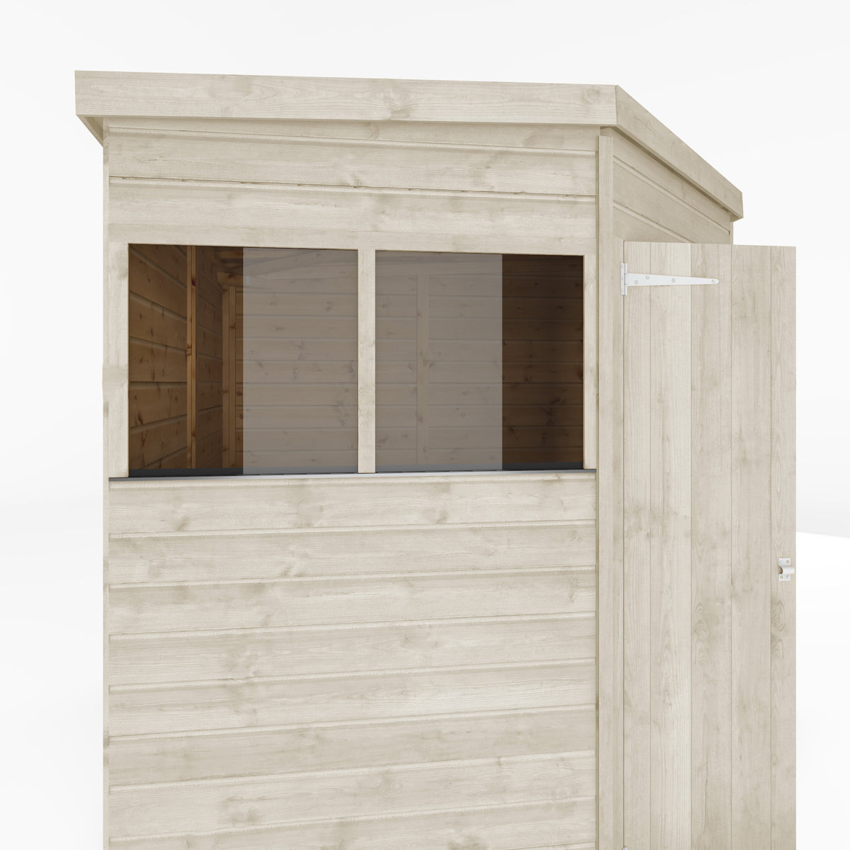 Refurbished Driftwood 7 x 7 Shiplap Corner Shed