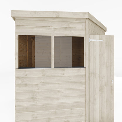 Refurbished Driftwood 7 x 7 Shiplap Corner Shed