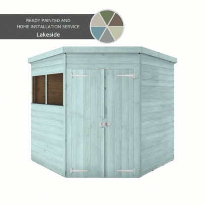 A gif of a shed painted in a variety of colours
