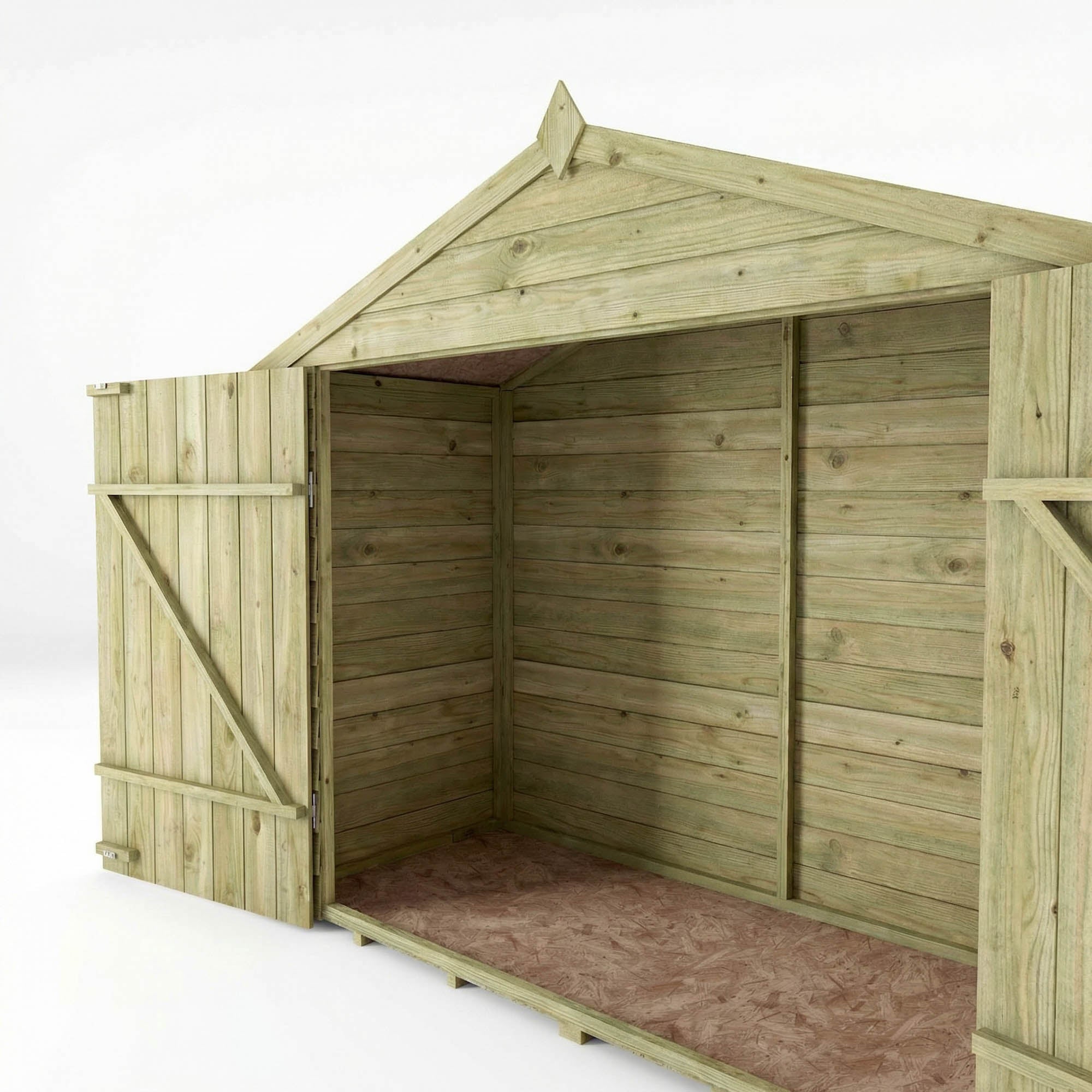7 x 3 Value Overlap Double Door Apex Wooden Bike Shed