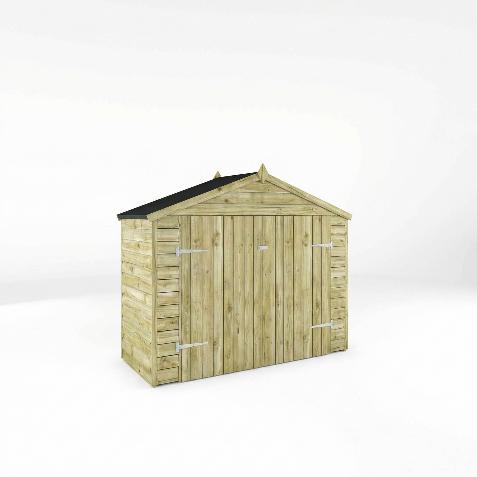 7 x 3 Value Overlap Double Door Apex Wooden Bike Shed