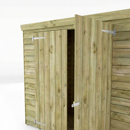 6 x 2'6 Value Overlap Double Door Pent Storage Shed