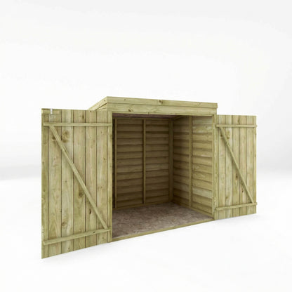 5 x 3 Overlap Double Door Wooden Garden Mower Store