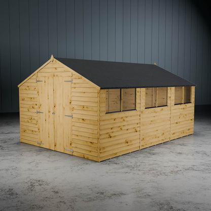 Value Overlap Double Door Apex Shed
