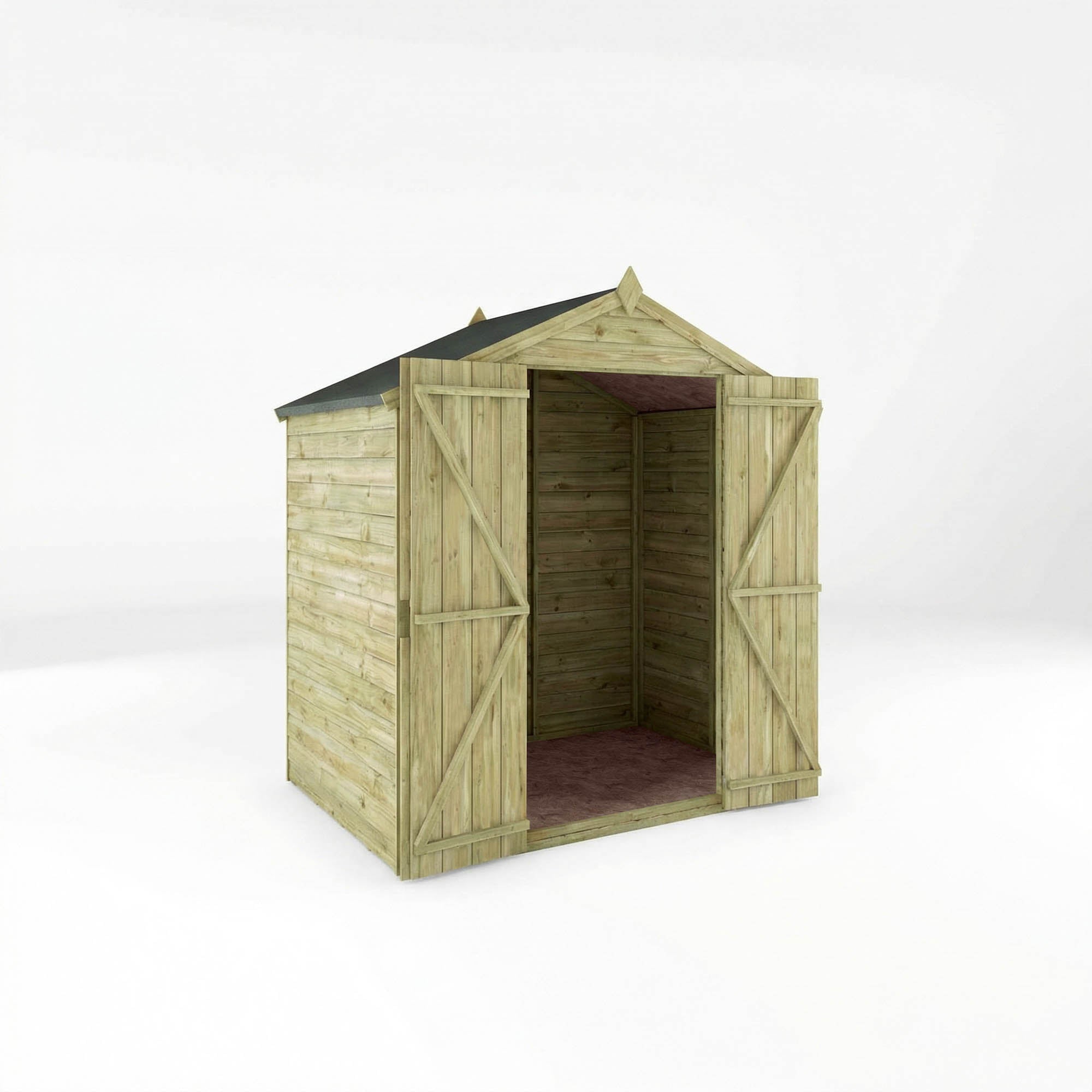 Value Overlap Double Door Apex Garden Storage Shed – Waltons