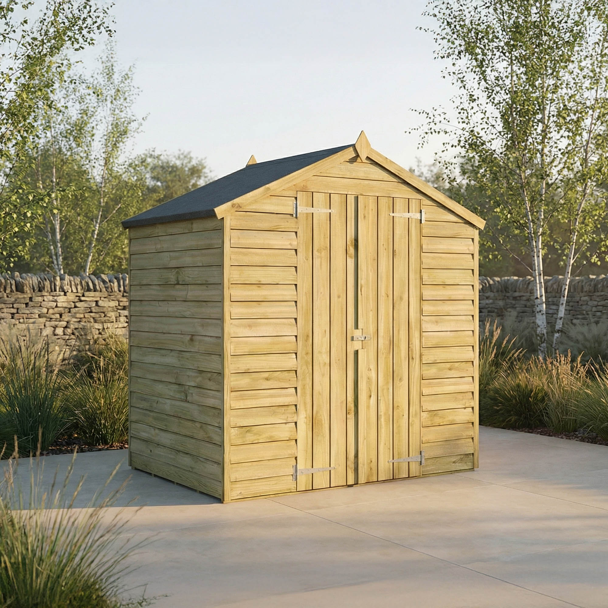 Value Overlap Double Door Apex Shed