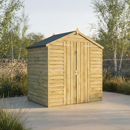 Value Overlap Double Door Apex Shed
