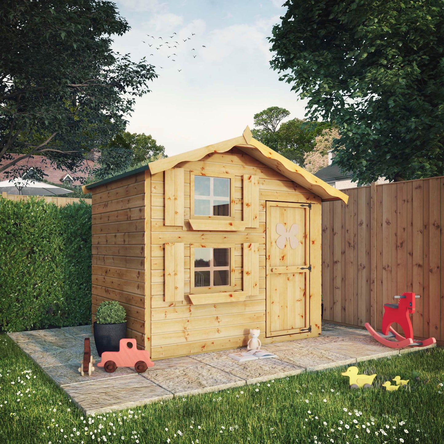 A double storey playhouse for children 