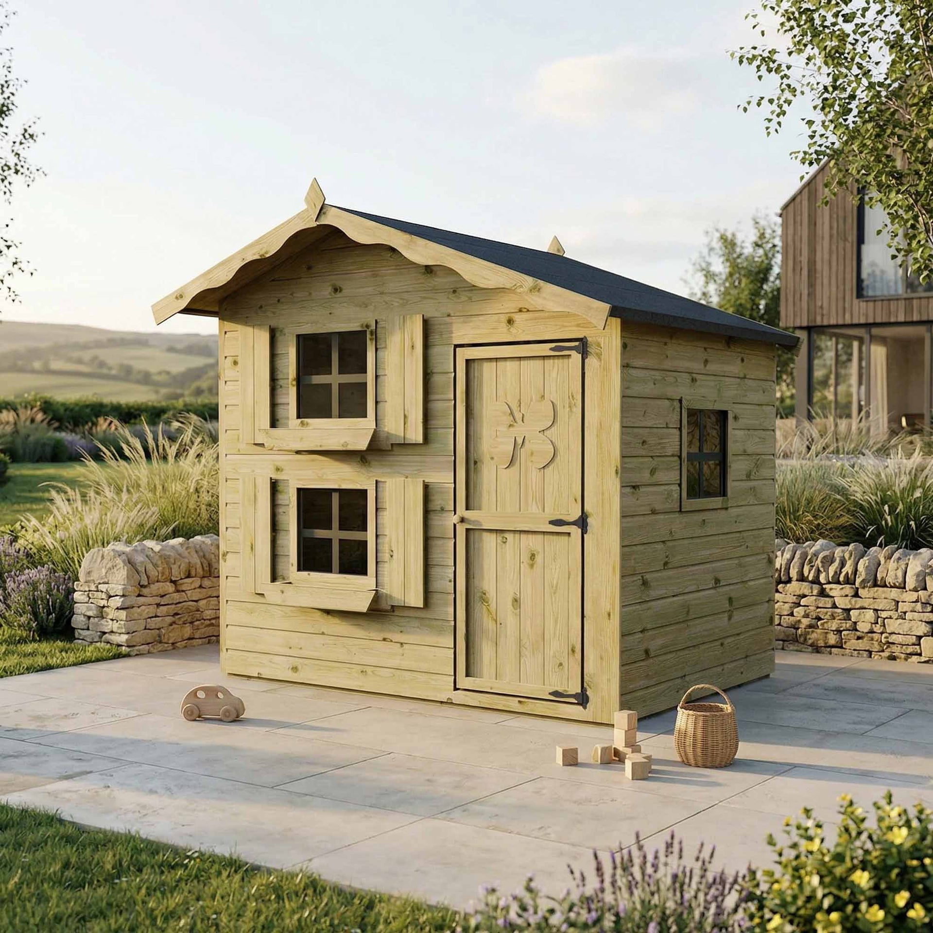7 x 5 Snowdrop Wooden Playhouse Loft