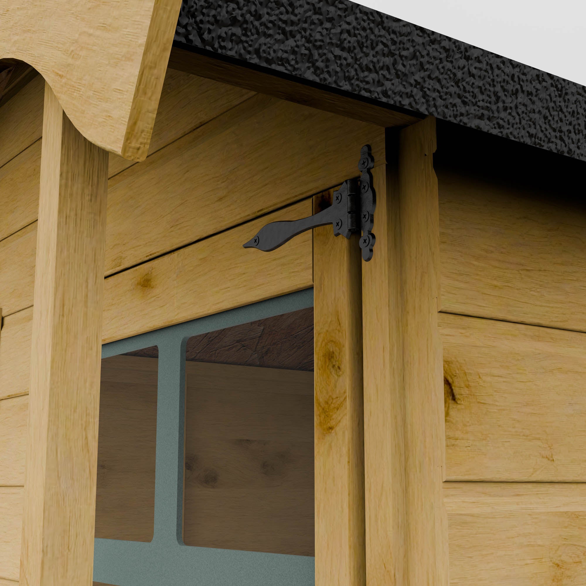 Poppy Tower Wooden Playhouse with Slide