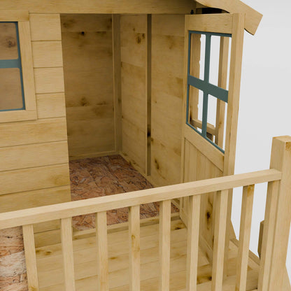 Poppy Tower Wooden Playhouse with Slide