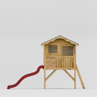 Poppy Tower Wooden Playhouse with Slide