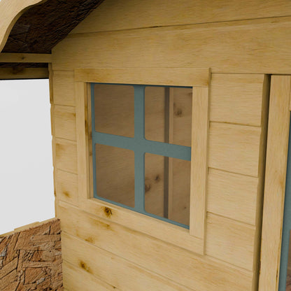 Poppy Tower Wooden Playhouse with Slide