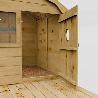 Snug Tower Wooden Playhouse with Slide