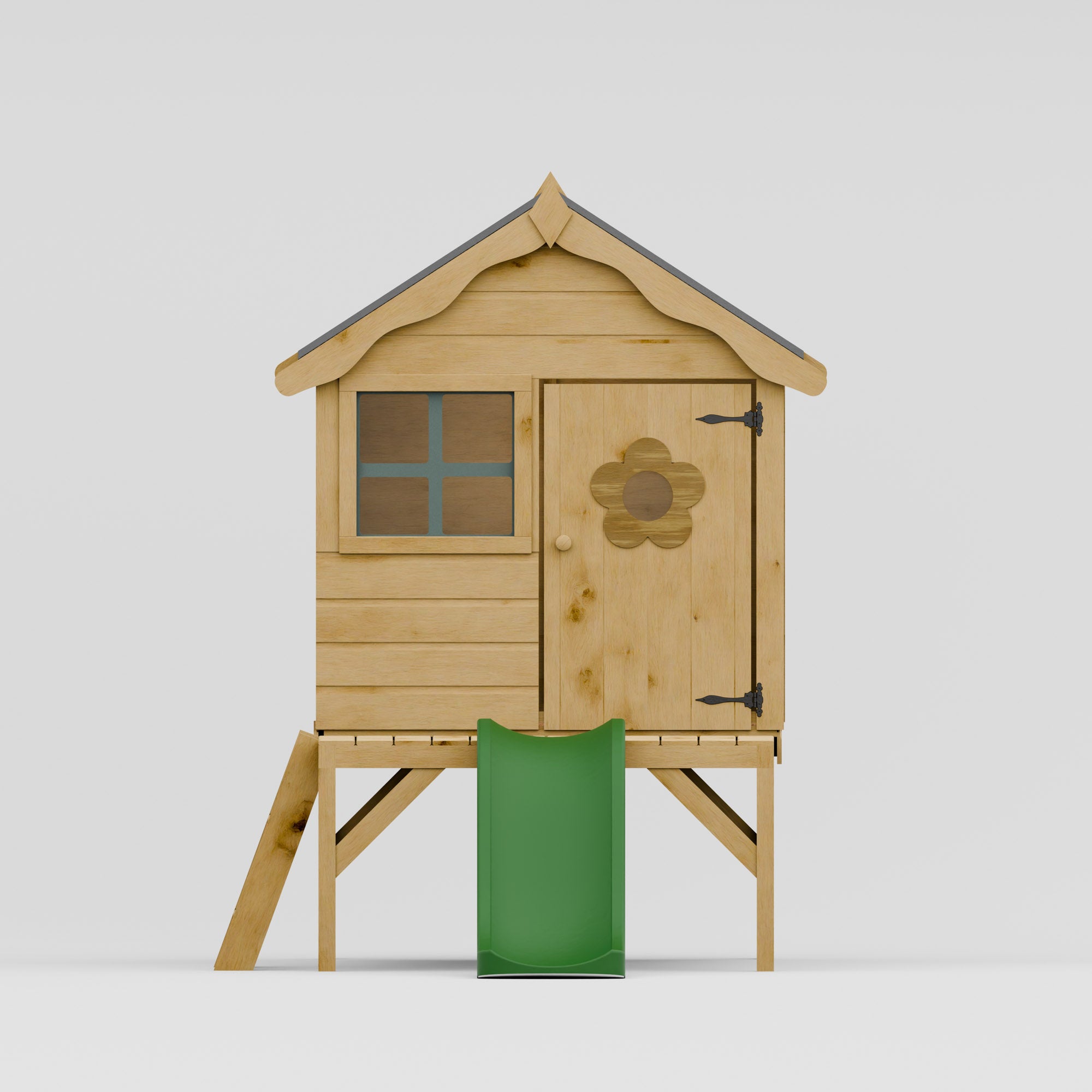 Snug Tower Wooden Playhouse with Slide