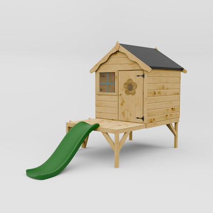 Snug Tower Wooden Playhouse with Slide