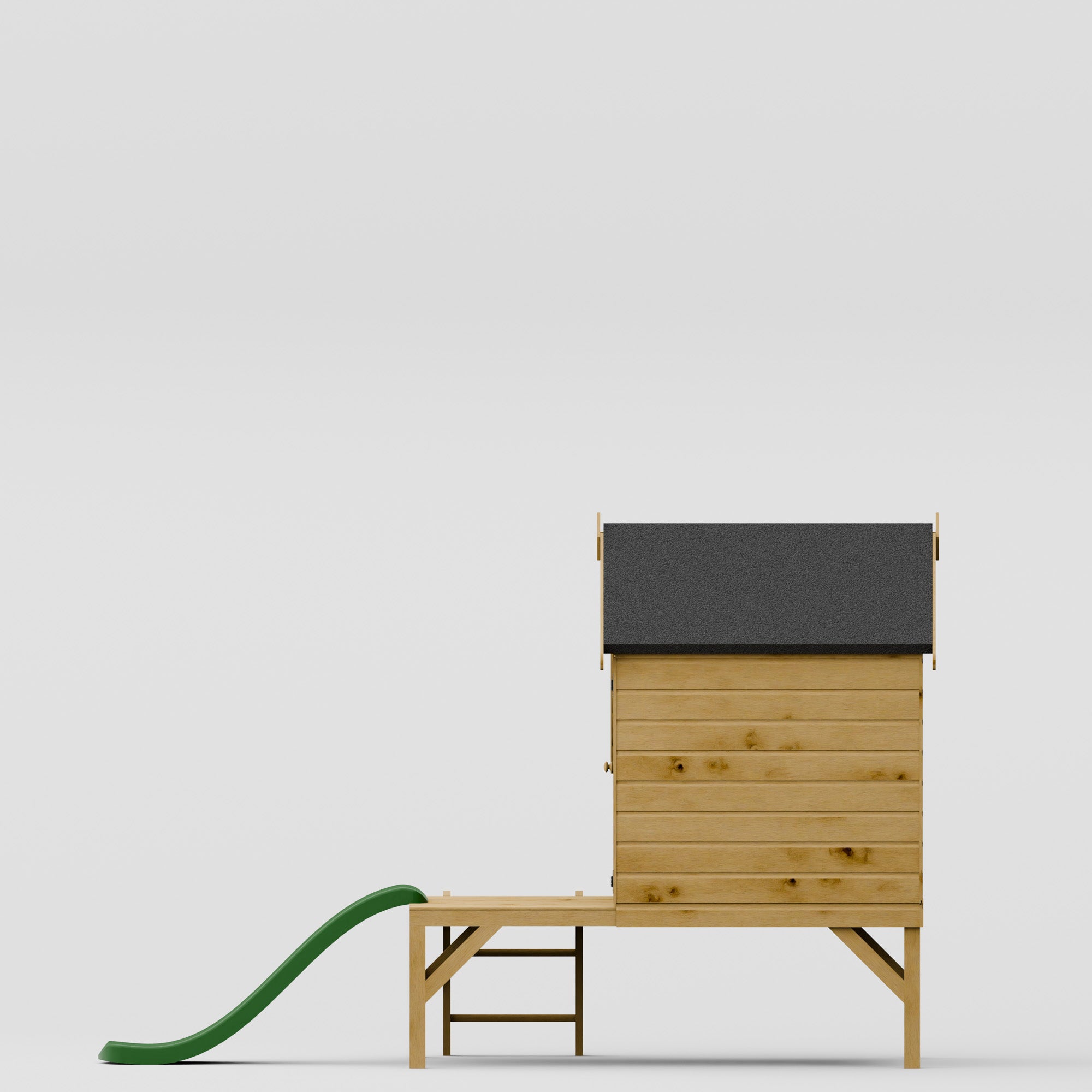 Snug Tower Wooden Playhouse with Slide
