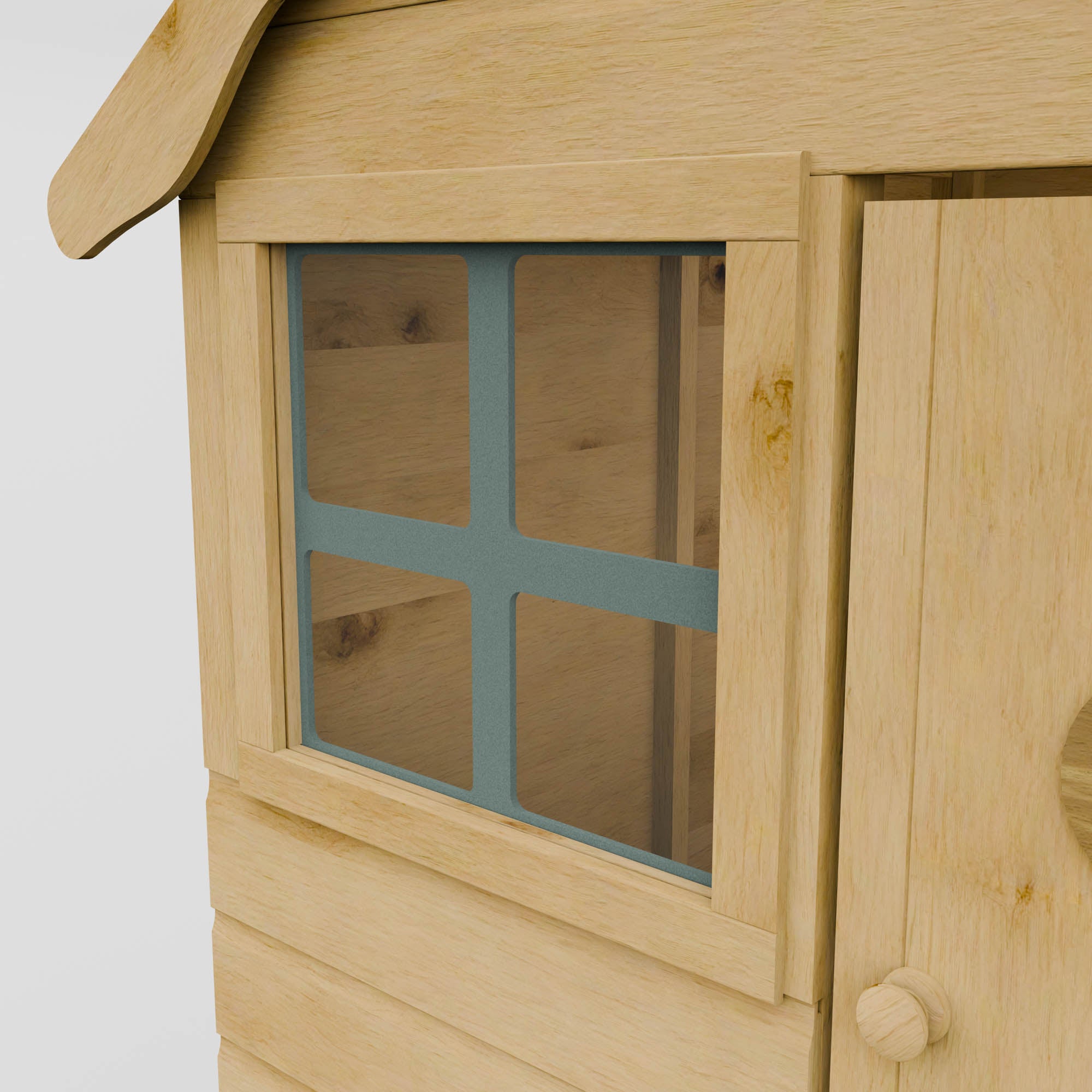 Snug Tower Wooden Playhouse with Slide