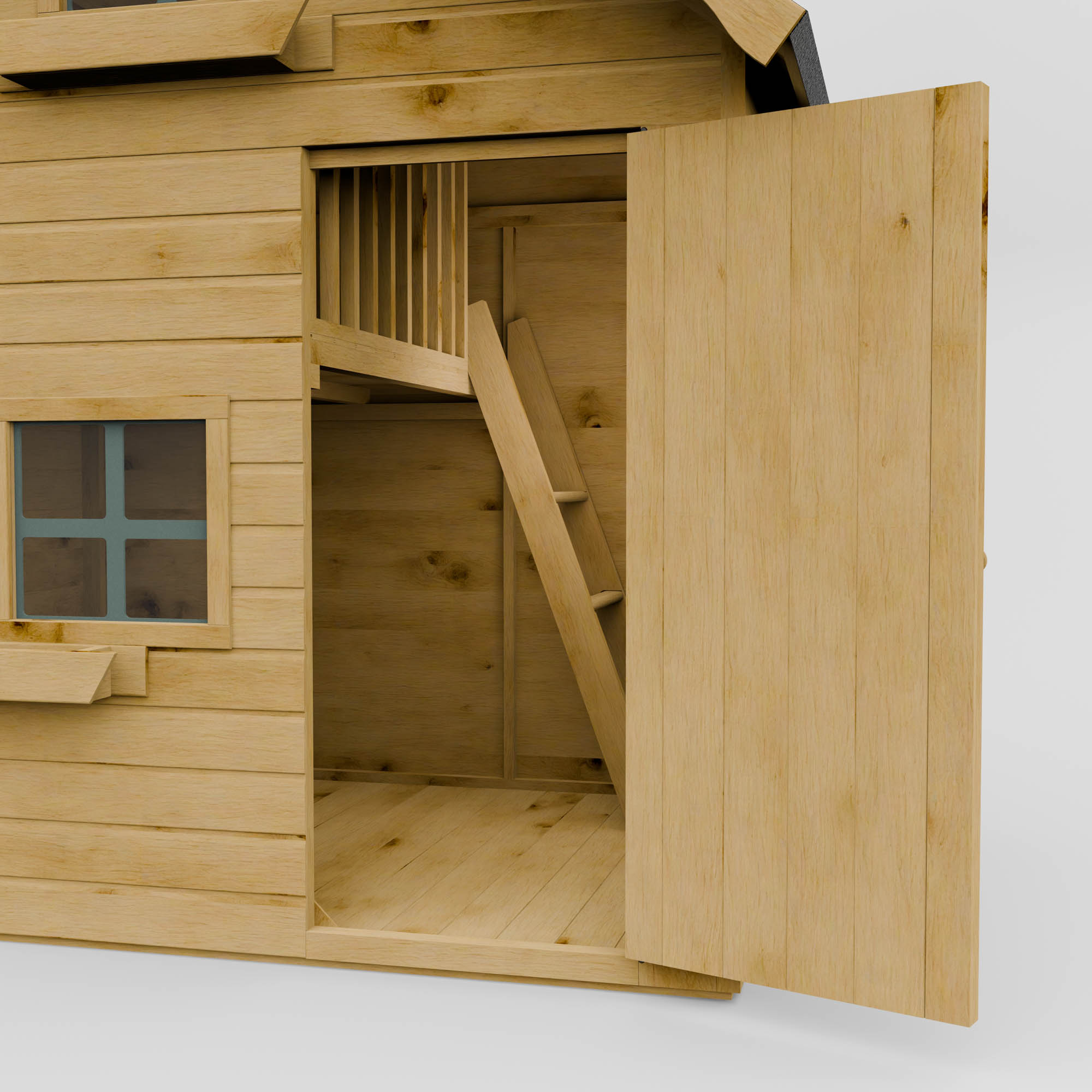 7 x 5 Double Storey Swiss Cottage Playhouse