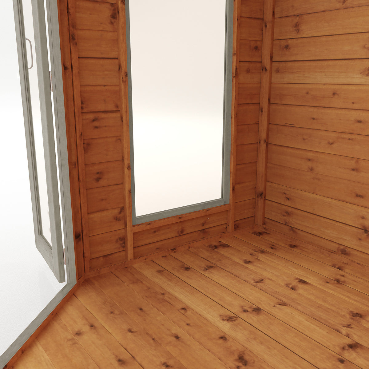 Refurbished Driftwood 7 x 7 Premier Corner Summerhouse