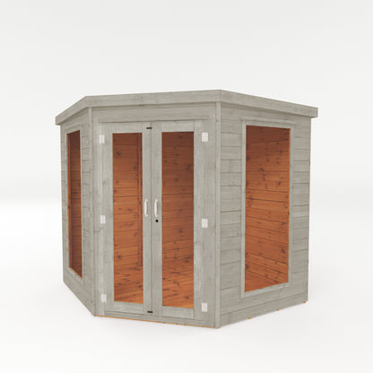 Refurbished Driftwood 7 x 7 Premier Corner Summerhouse