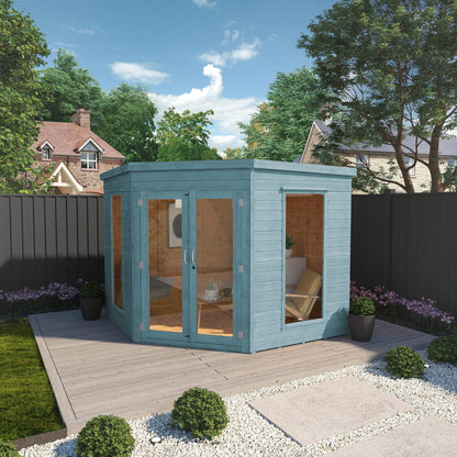 8 x 8 Ready Painted Corner Summerhouse