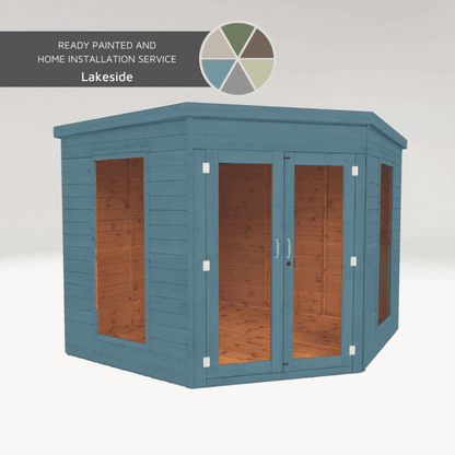 A gif of a summerhouse painted in a variety of colours