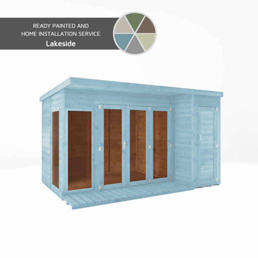 A gif of a summerhouse painted in a variety of colours