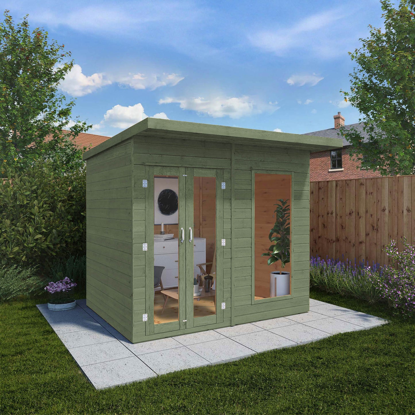 8 x 6 Ready Painted Maine Summerhouse