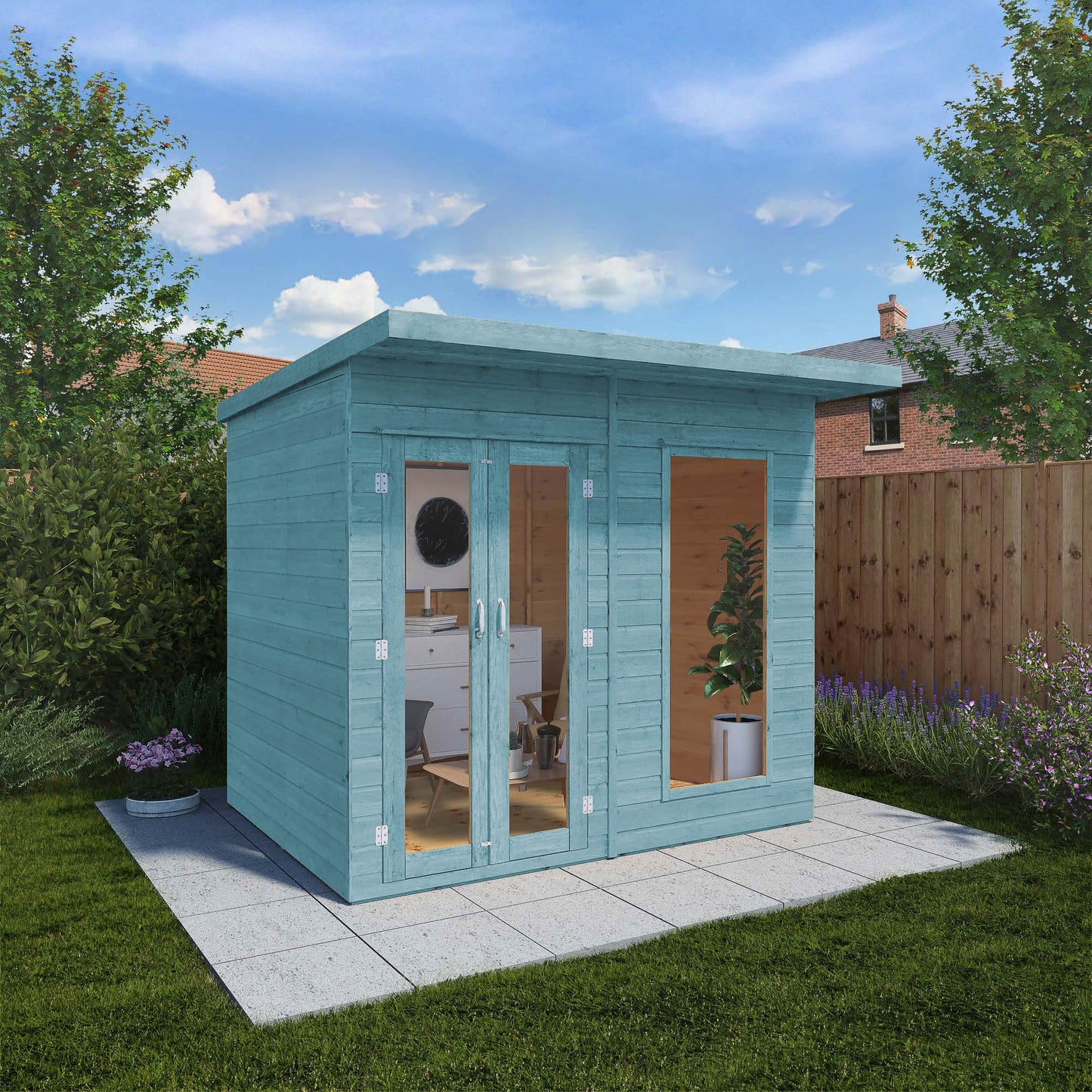 8 x 6 Ready Painted Maine Summerhouse