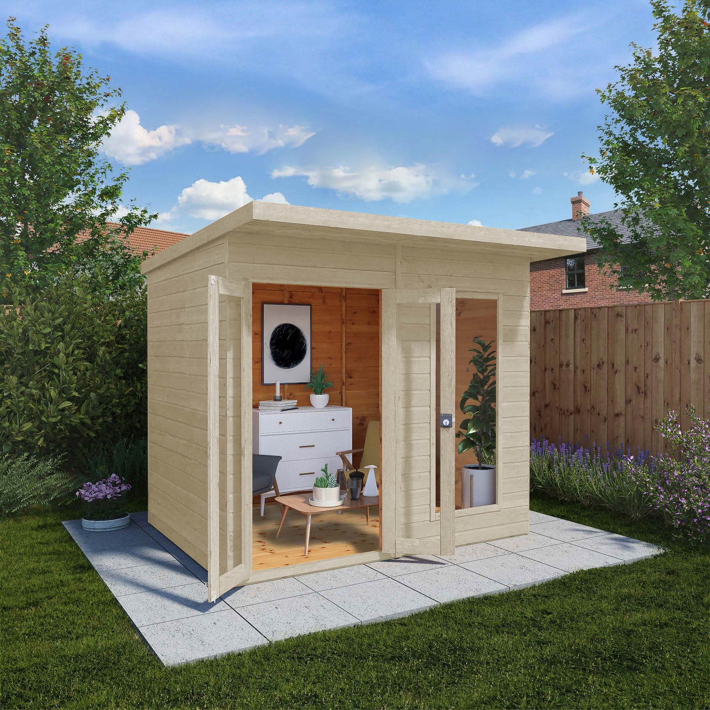 8 x 6 Ready Painted Maine Summerhouse
