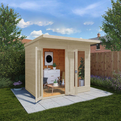 8 x 6 Ready Painted Maine Summerhouse